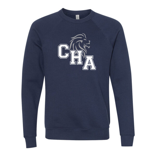 Bella+Canvas - Unisex Sponge Fleece Raglan Crewneck Sweatshirt - Printed Logo Thumbnail