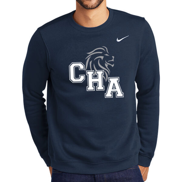 Nike Club Fleece Crewneck Sweatshirt - Printed Logo Thumbnail