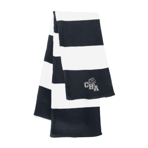 Sportsman - Rugby-Striped Knit Scarf - Embroidered Logo Thumbnail
