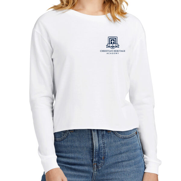 District Womens Perfect Tri Midi Long Sleeve Tee - Printed Logo Thumbnail