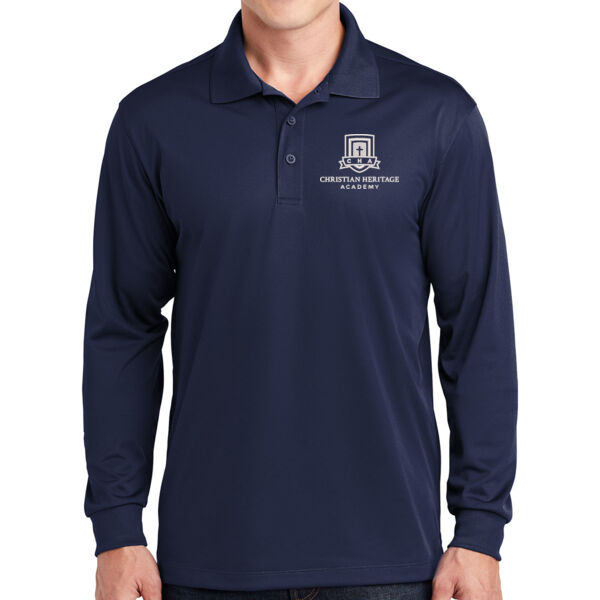 Sport-Tek Long Sleeve Micropique Sport-Wick Polo - Embroidered Logo Thumbnail