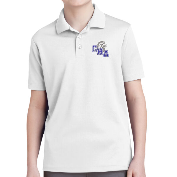 Sport-Tek Youth PosiCharge RacerMesh Polo - Embroidered Logo Thumbnail