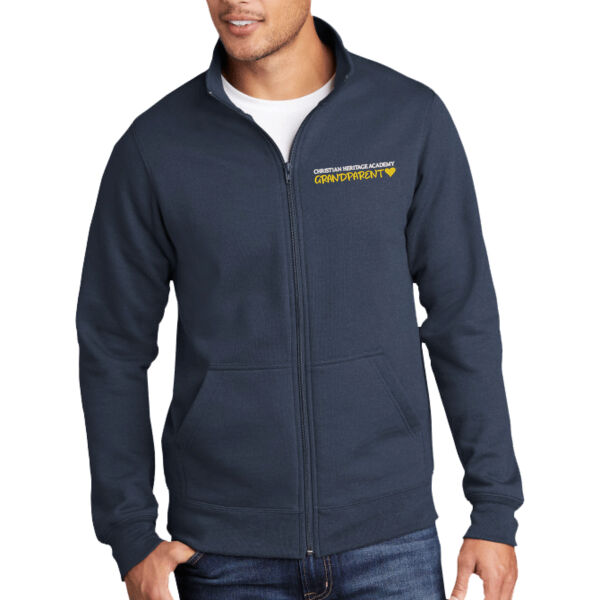 Port & Co - Core Fleece Cadet Full Zip Sweatshirt - Embroidered Logo Thumbnail
