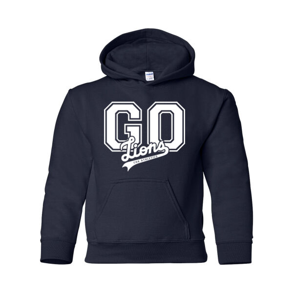 **CLOSEOUT ITEM** Heavy Blend Youth Hooded Sweatshirt - Printed Logo Thumbnail