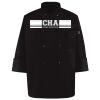 Ten Pearl Button Black Chef Coat Thumbnail