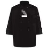 Ten Pearl Button Black Chef Coat Thumbnail